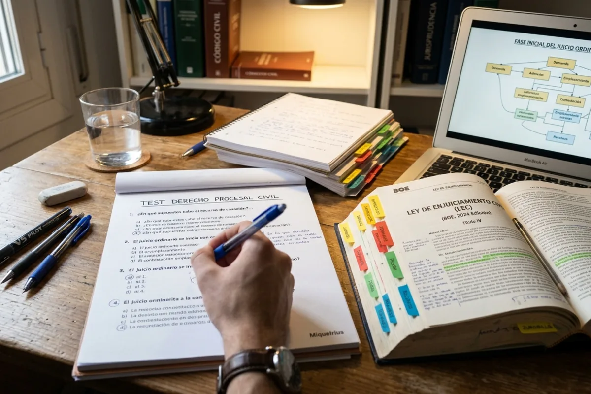 Test LEC para oposiciones a la Justicia